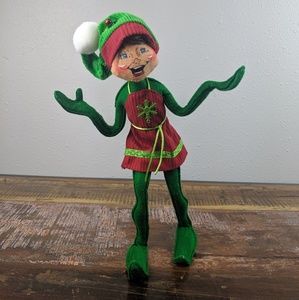 Annalee Dolls Winter Christmas Elf 14"
